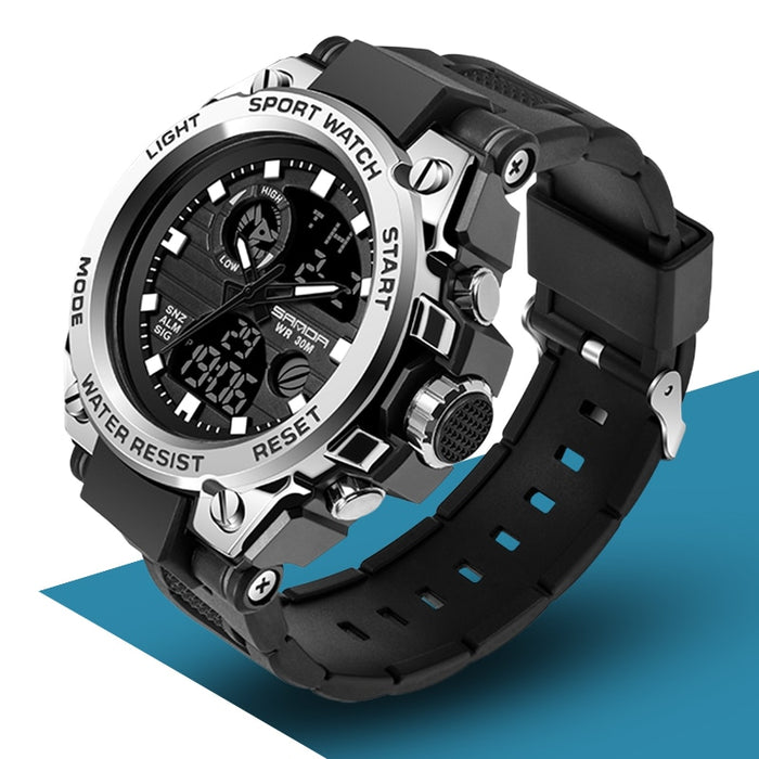 SANDA 739 relojes deportivos para hombre, relojes militares de cuarzo de lujo de marca superior, reloj resistente al agua S Shock para hombre, reloj masculino