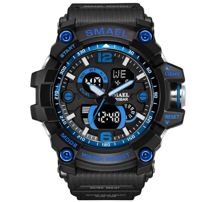 SMAEL 1617C Relojes militares de choque Reloj de pulsera para hombres del ejército Reloj de cuarzo LED Reloj digital de doble horario para hombres 1617 reloj hombre Reloj deportivo Ejército 