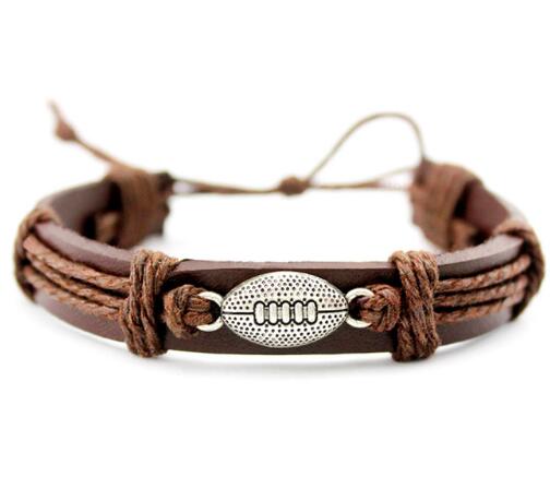 Basketball Football Soccer Softball Volleyball Leather Bracelets