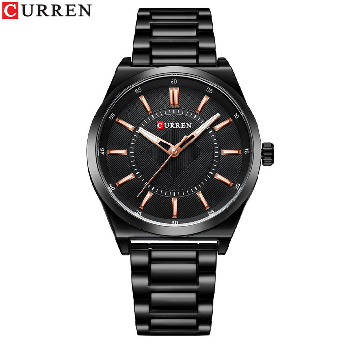 Reloj para Hombre Reloj de Cuarzo Reloj con Banda de Acero Reloj para Hombre de Negocios a la Moda