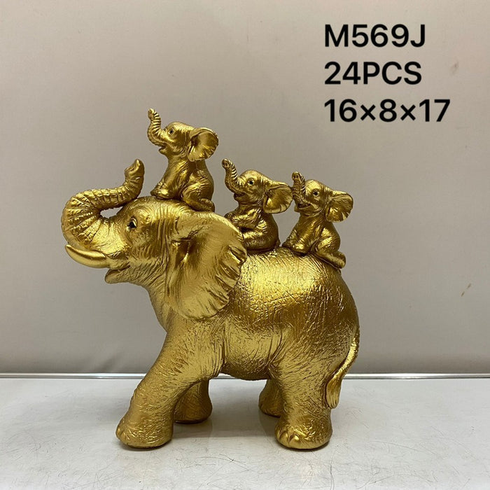 Mother and Child Elephant Resin Crafts, Living Room, Desk, Office, Home Decoration and Decorative Decoration, Creative Gifts