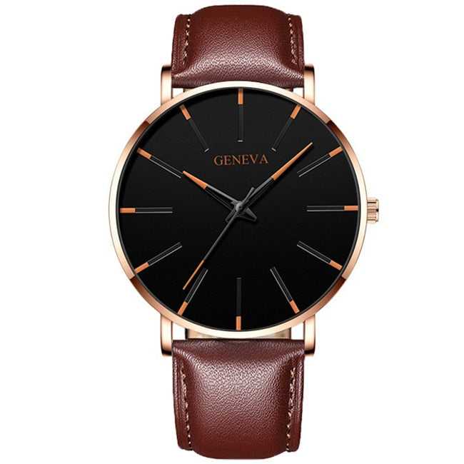 Minimalist Men's Fashion Ultra Thin Watches Simple Men Business Stainless Steel Mesh Belt Quartz Watch Relogio Masculino