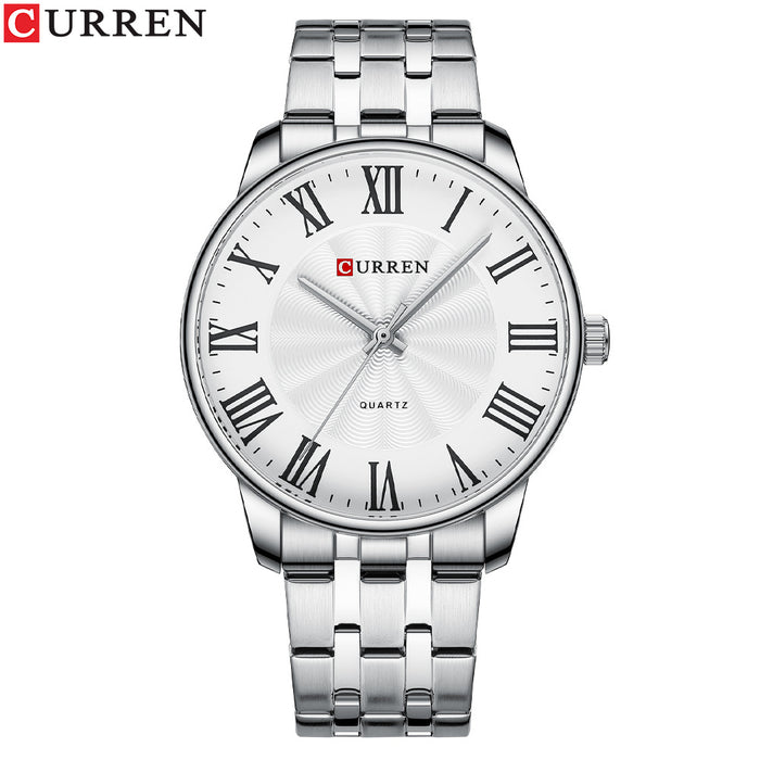 Reloj para Hombre Reloj de Moda para Hombre Reloj de Cuarzo de Negocios Reloj con Correa de Acero 