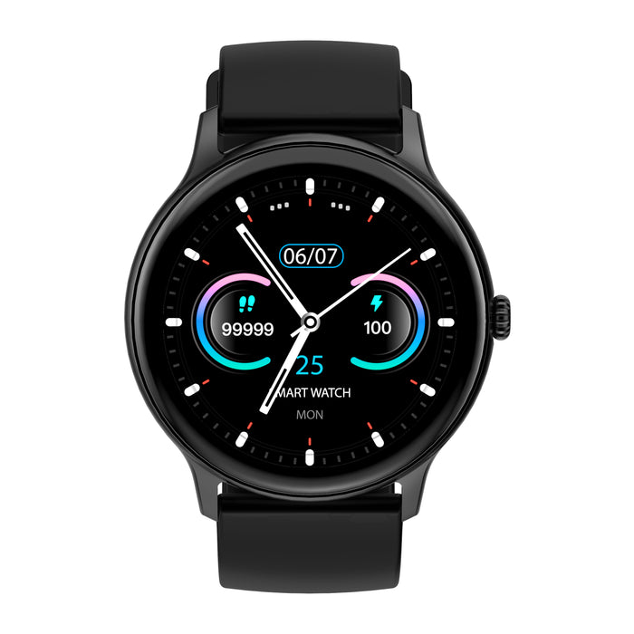 Nuevo Z12 LED HD pantalla redonda pulsera deportiva monitorización de la salud del ritmo cardíaco Bluetooth música teléfono inteligente reloj 