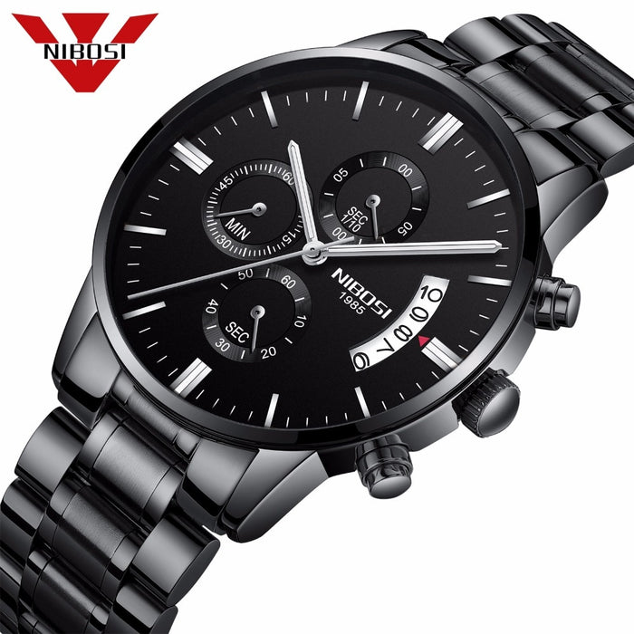 NIBOSI Relogio Masculino Men Watches Luxury Famous Top Brand Men's Fashion Casual Dress Watch Military Quartz Wristwatches Saat