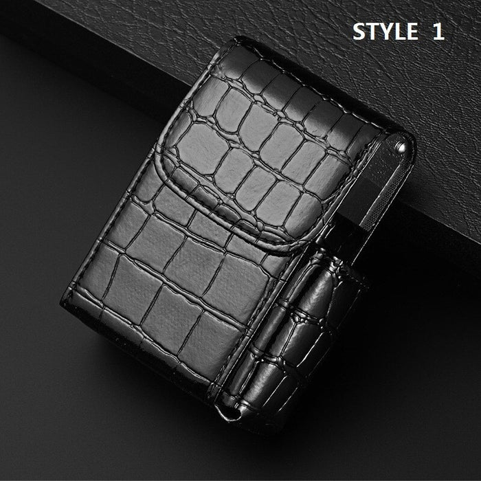 Convenient leather cigarette case wallet aluminium cigarette case