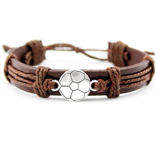 Basketball Football Soccer Softball Volleyball Leather Bracelets