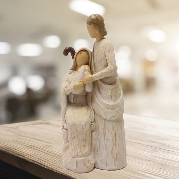 Resin Crafts Warm Family Imitation Woodcut Decoration