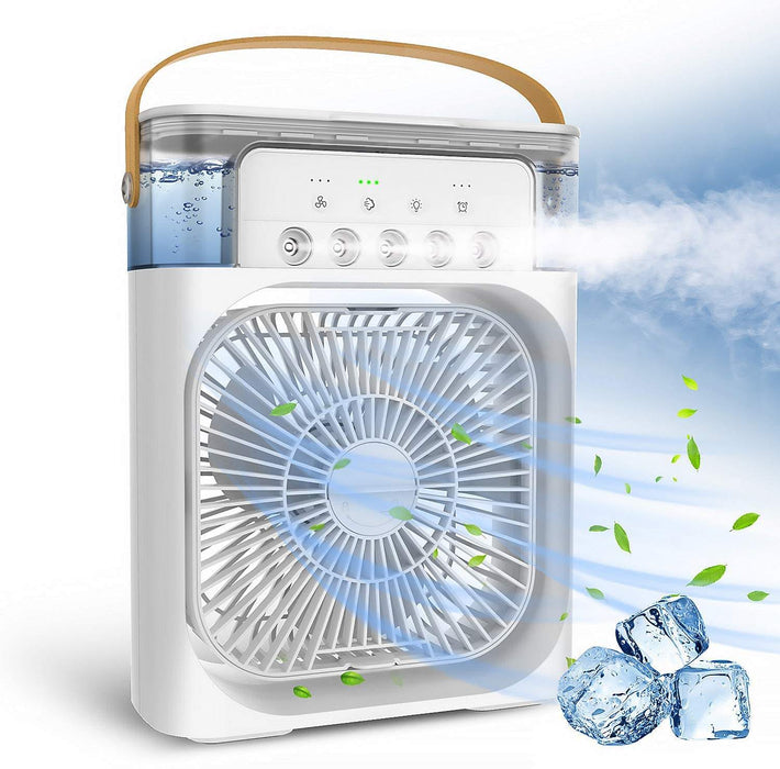 eThings-ventilador eléctrico de escritorio, Enfriador de aire, ventilador de pulverización de refrigeración por agua, aire acondicionado portátil, ventilador de humidificación USB, Mini humidificador de aire