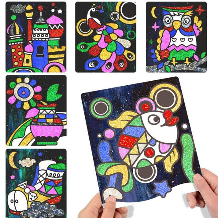 DIY dibujos animados magia transferencia pintura manualidades para niños artes y manualidades juguetes para niños creativo aprendizaje educativo juguetes de dibujo 