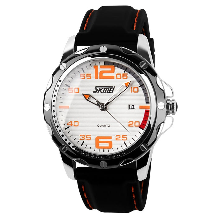 SKMEI 0992 famosa marca deportiva Jelly Quartz hombres reloj Casual calendario fecha trabajo para marca de lujo hombres vestido reloj de pulsera 30M impermeable