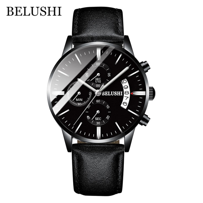 Reloj para hombre de marca de lujo BELUSHI, relojes casuales de negocios de alta gama para hombre, reloj de pulsera deportivo de cuarzo resistente al agua, reloj masculino