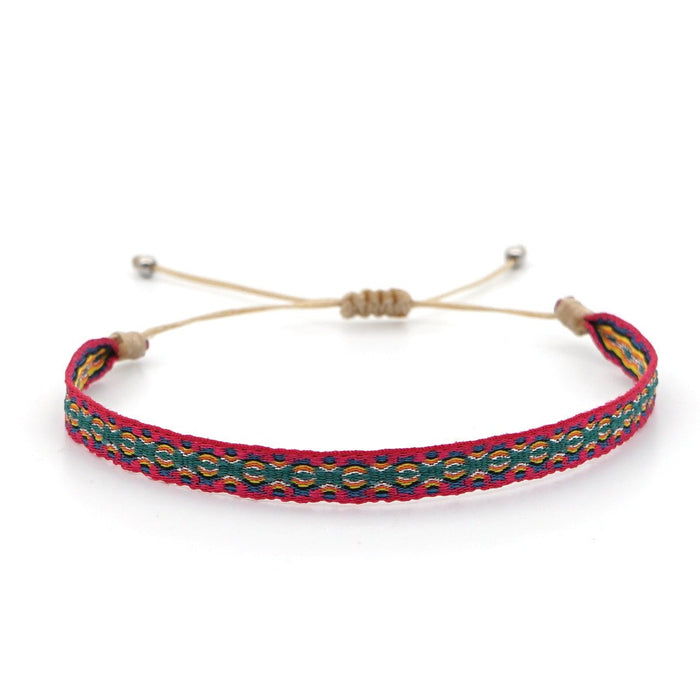 Bohemian style woven strap pure handmade woven bracelet