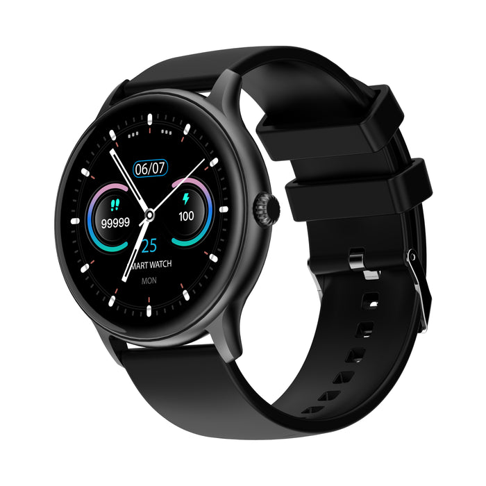 Nuevo Z12 LED HD pantalla redonda pulsera deportiva monitorización de la salud del ritmo cardíaco Bluetooth música teléfono inteligente reloj 