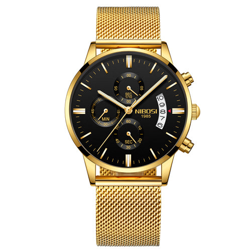 Relojes NIBOSI Relogio Masculino para hombre, relojes de lujo de marca famosa, reloj de vestir informal a la moda para hombre, relojes de pulsera militares de cuarzo Saat 