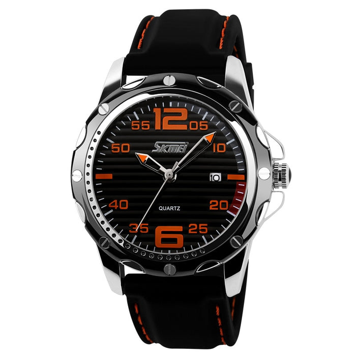 SKMEI 0992 famosa marca deportiva Jelly Quartz hombres reloj Casual calendario fecha trabajo para marca de lujo hombres vestido reloj de pulsera 30M impermeable