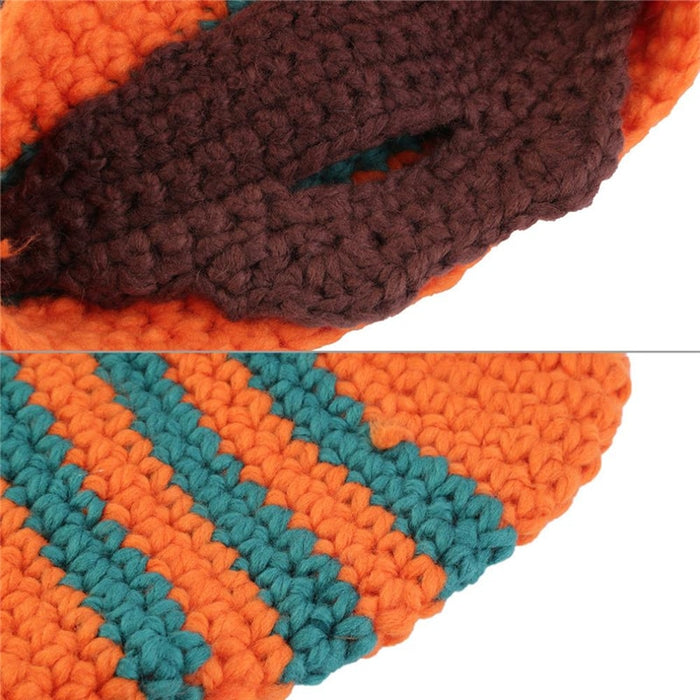 Gorro creativo de invierno cálido hecho a mano de punto con barba de ganchillo máscara para bicicleta gorro de esquí sombreros divertidos regalo de Navidad gorros Unisex para Festival