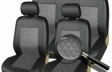 Funda de asiento de coche de cuero PU, comercio exterior, cuero artificial, asiento universal negro, deseo nuevo, cuero bordado acolchado