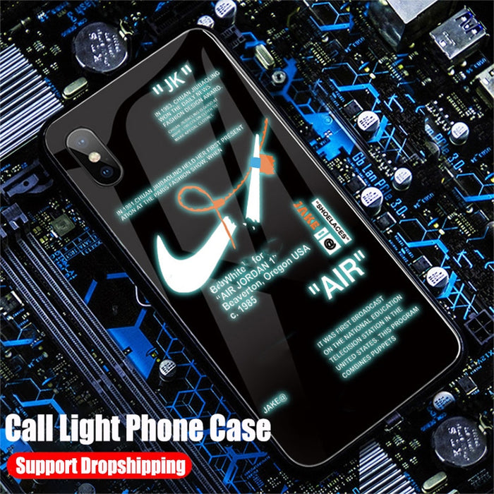 eThings Sport Call Light Case For iPhone 12 11 Pro Max 8 7 6 6S Plus LED Case Tempered Glass Coque Flash Cover For iPhone X XS MAX XR SE - eZthings USA WE SORT ALL THE CRAZIEST GADGETS, GIZMOS, TOYS & TECHNOLOGY, SO YOU DON'T HAVE TO.