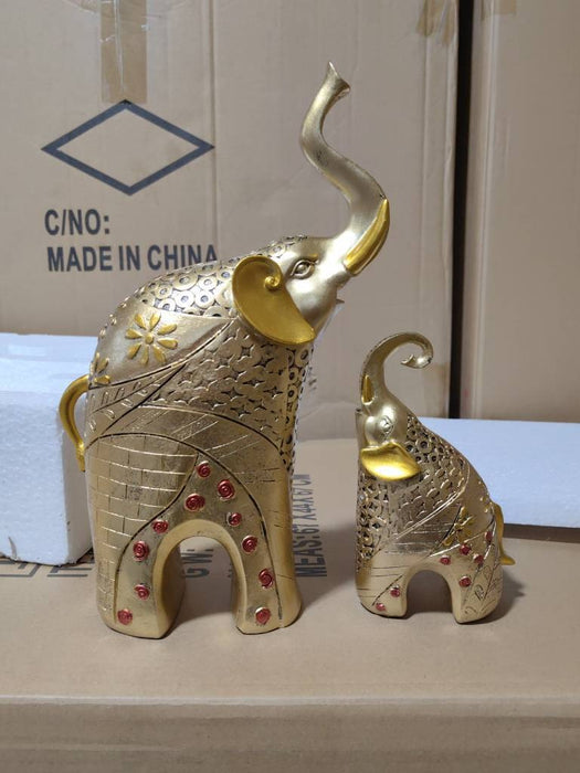 Artesanías de resina estilo europeo pareja elefante sala de estar decoración del hogar gabinete de vino decoración de estudio regalo de boda
