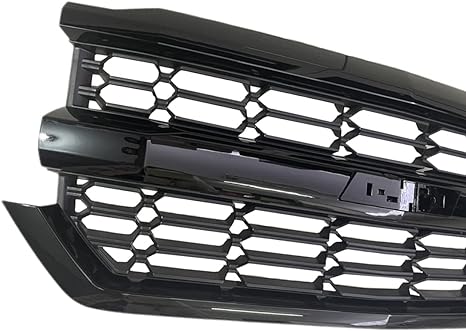 Parrilla superior del parachoques delantero compatible con Chevrolet Silverado 1500 2016-2018 (negro)