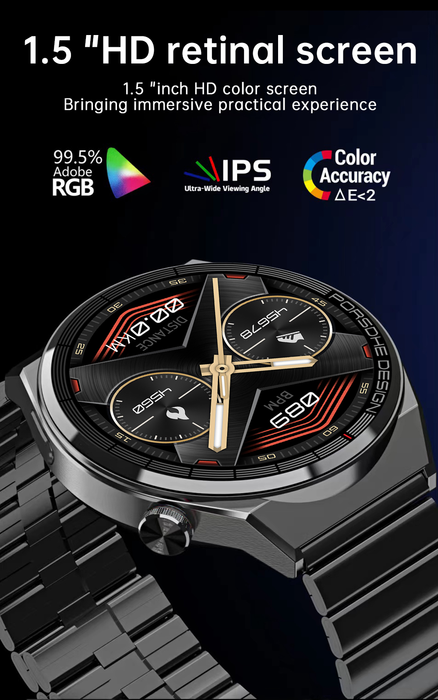 Reloj inteligente GS GT3 Pro, frecuencia cardíaca, presión arterial, monitoreo de oxígeno en sangre, pulsera deportiva Bluetooth 