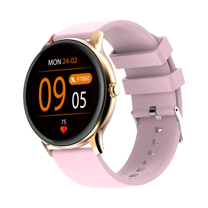 Nuevo Z12 LED HD pantalla redonda pulsera deportiva monitorización de la salud del ritmo cardíaco Bluetooth música teléfono inteligente reloj 