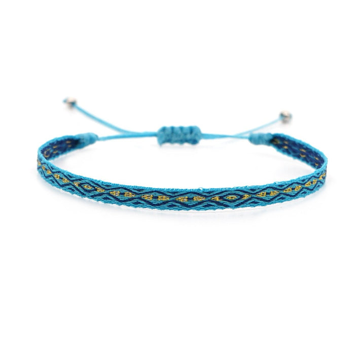 Bohemian style woven strap pure handmade woven bracelet