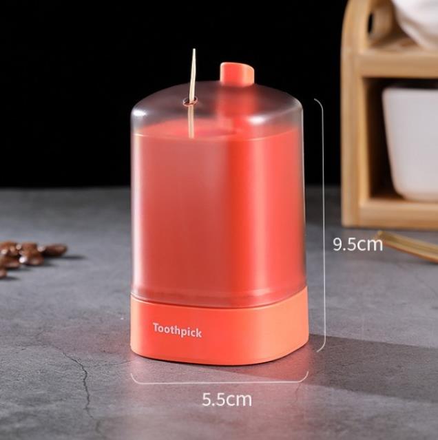 Automatic Pop-up Toothpick Box Portable Pop-up Toothpick Holder Container for Restaurant Kitchen Toothpicks Dispenser