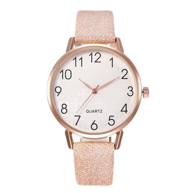 Relojes de mujer con esfera de números simples, reloj de cuarzo con correa de cuero para mujer, nuevo reloj de pulsera femenino a la moda, reloj de pulsera para mujer Zegarek Damski A30