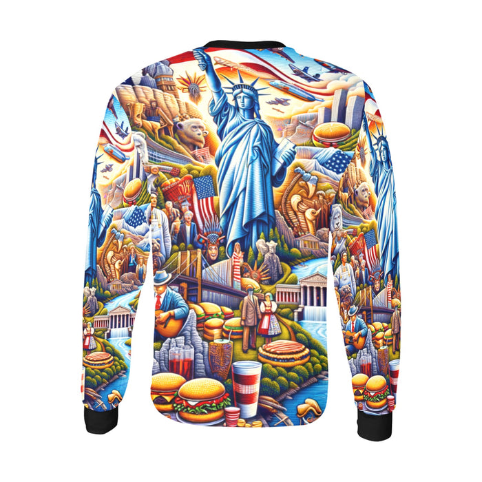 Camiseta de manga larga para hombre All American Freedom NYC Liberty Dream USA Souvenir (modelo T51) 