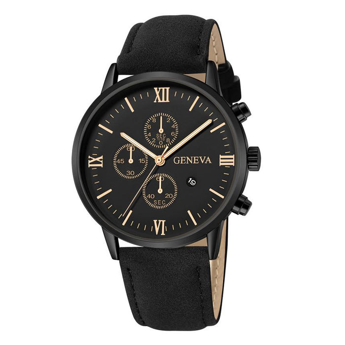 Relogio Masculino Watches Men Fashion Sport Stainless Steel Case Leather Strap Watch Quartz Business Wristwatch Reloj Hombr