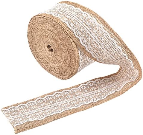 Decorative Designer Burlap Ribbons for Party Decor Projects and Gift Baskets (10 Yard, White(2.4" Width)) - eZthings USA WE SORT ALL THE CRAZIEST GADGETS, GIZMOS, TOYS & TECHNOLOGY, SO YOU DON'T HAVE TO.