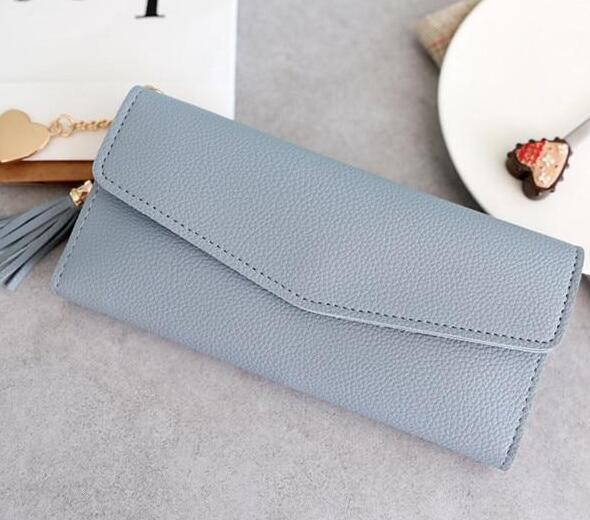 Brand Designer Coin Purses Leather Wallets Women Long Tassel Luxury Clutch Phone Wallets Female Credit Card Holder Money Bags