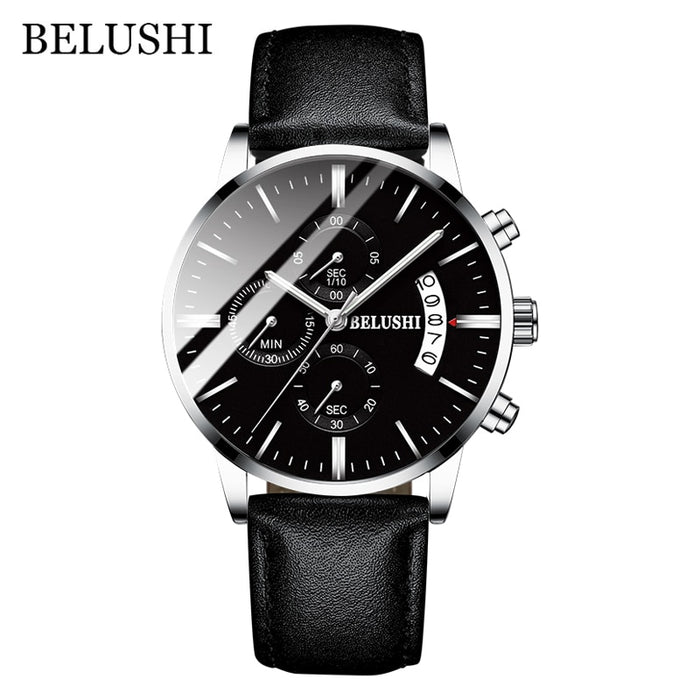 Reloj para hombre de marca de lujo BELUSHI, relojes casuales de negocios de alta gama para hombre, reloj de pulsera deportivo de cuarzo resistente al agua, reloj masculino