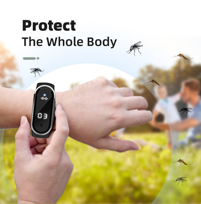 eThings  Ultrasonic Mosquito Repellent Bracelet Children Adult Household Mosquito Repellent Electronic Watch Pregnant Women