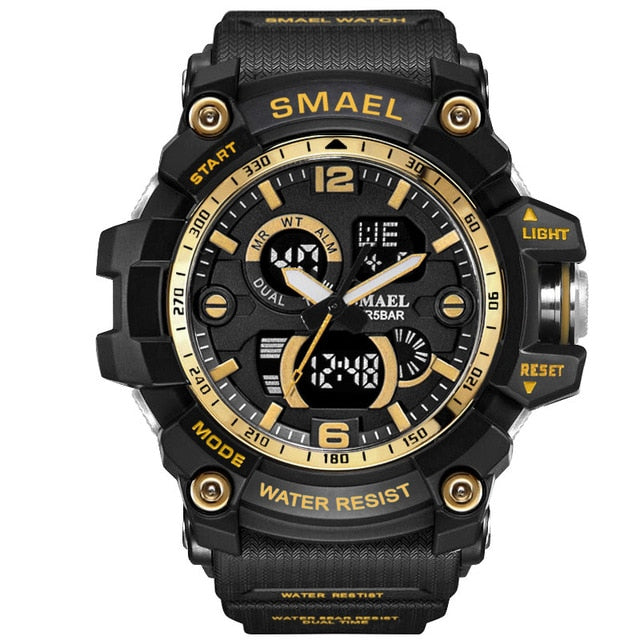 Reloj Digital SMAEL 1617B para hombre, relojes deportivos de cuarzo súper geniales para hombre, reloj de pulsera militar LED de marca de lujo para hombre xfcs