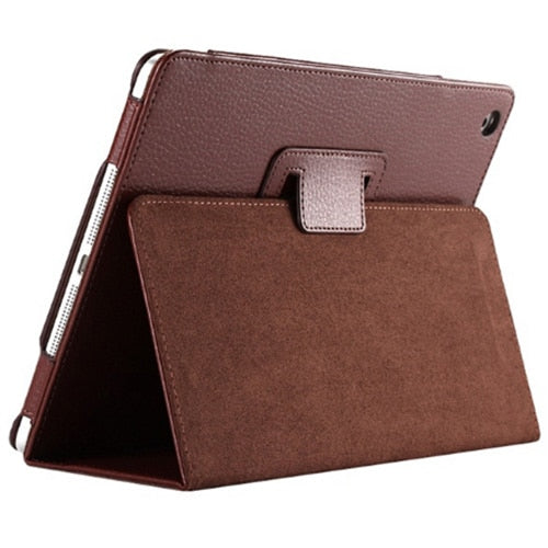 For Apple ipad 2 3 4 Case Auto Flip Litchi PU Leather Cover For New ipad 2 ipad 4 Smart Stand Holder Folio Case