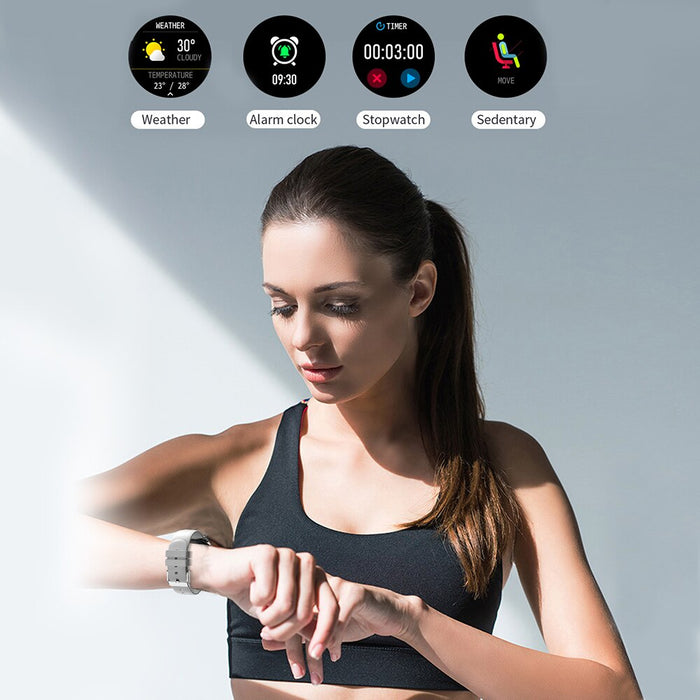 Reloj inteligente eThings COLMI V23 para mujer, rastreador de Fitness completamente táctil IP67, reloj inteligente resistente al agua con presión arterial, reloj inteligente para hombres 