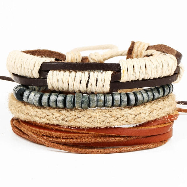 Pulsera de cuero Punk, pala de la suerte, escalera de color, póker, pulsera hecha a mano, joyería de amistad para hombre