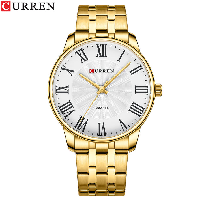 Reloj para Hombre Reloj de Moda para Hombre Reloj de Cuarzo de Negocios Reloj con Correa de Acero 