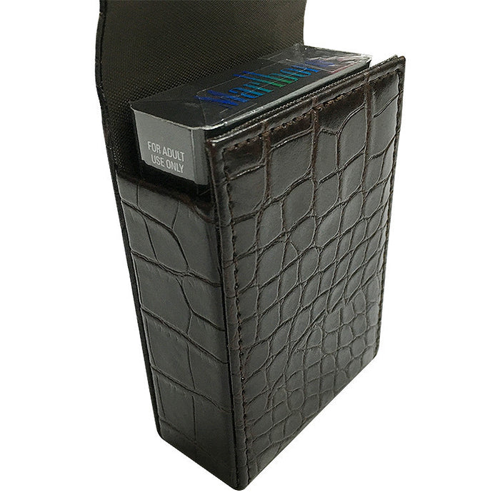 Convenient leather cigarette case wallet aluminium cigarette case