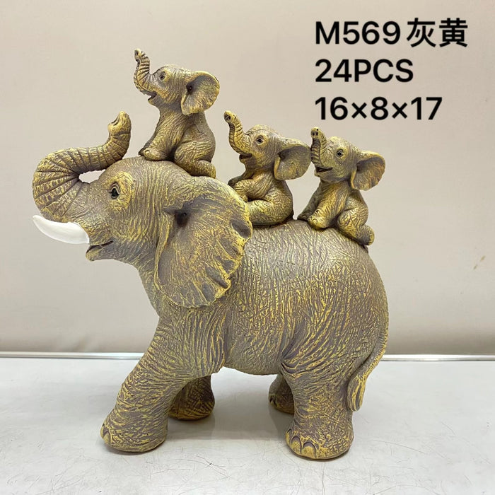 Mother and Child Elephant Resin Crafts, Living Room, Desk, Office, Home Decoration and Decorative Decoration, Creative Gifts