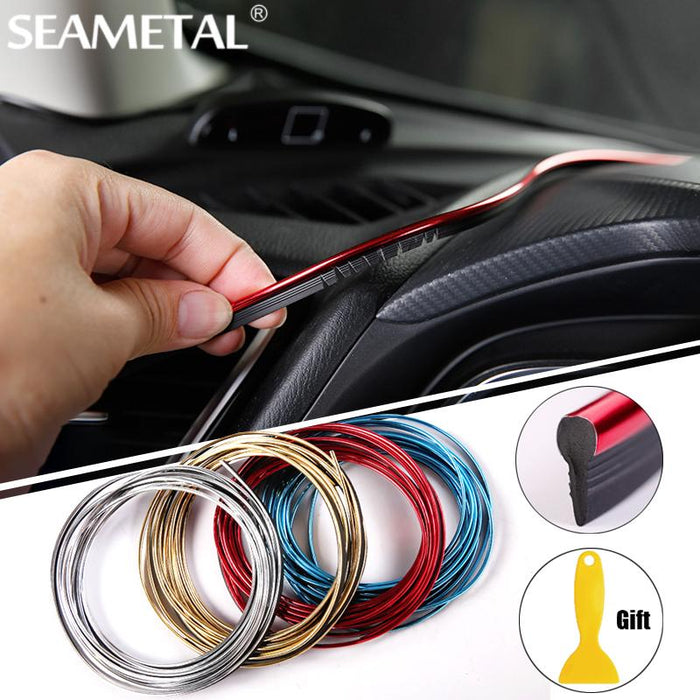 5M Car Styling Interior Decoration Strips Moulding Trim Dashboard Door Edge Universal For Cars Auto Accessories In Car-styling