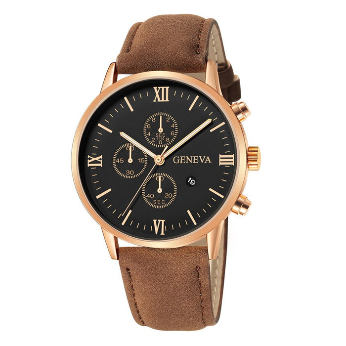 Reloj Masculino, relojes deportivos a la moda para hombre, caja de acero inoxidable, Reloj con correa de cuero, Reloj de pulsera de cuarzo para negocios, Reloj Homb 