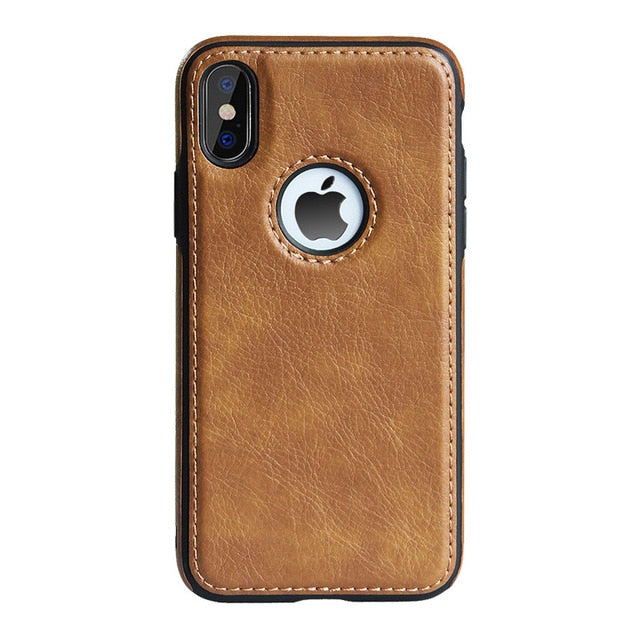 Funda de cuero PU delgada de lujo para iPhone XS Max XR Fundas de teléfono ultrafinas para iphone X 8 7 Plus 6 6s funda Coque Fundas Capa