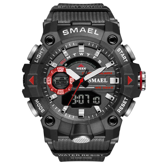 SMAEL 8040 Military Watches Men Sport Watch New 50M Waterproof Wristwatch Stopwatch Alarm LED Light Digital Watches 8040 Men's Sports Watch