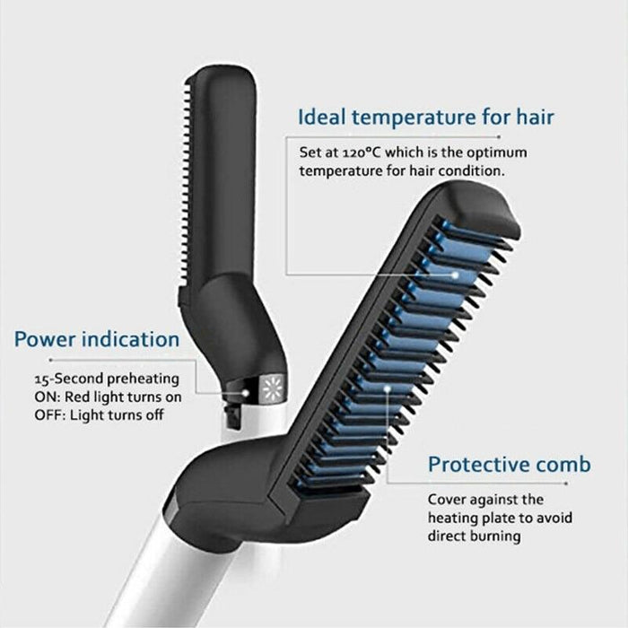 Peine alisador de barba eléctrico