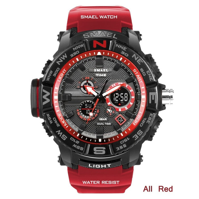 men sport watches SMAEL 1531 brand dual display watch men LED digital analog electronic quartz watches 30M waterproof male clock