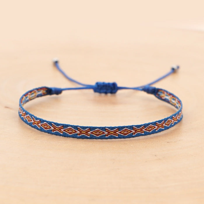 Bohemian style woven strap pure handmade woven bracelet